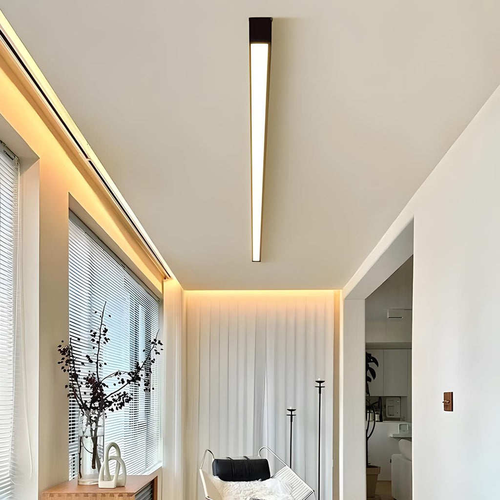 Minimalist Black and White Aluminum LED Ceiling Light | Dimmable Modern Fixture for Living Room 0