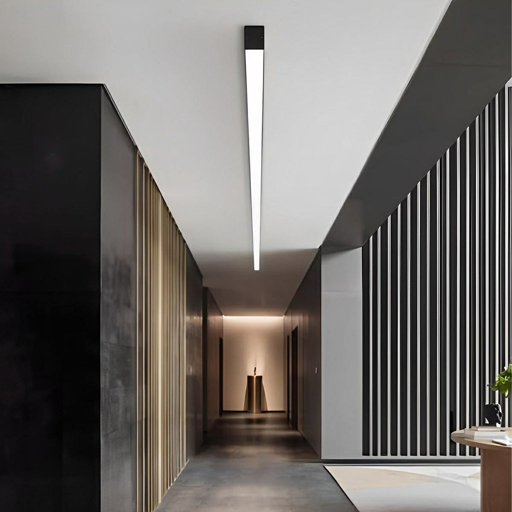 Minimalist Black and White Aluminum LED Ceiling Light | Dimmable Modern Fixture for Living Room 10