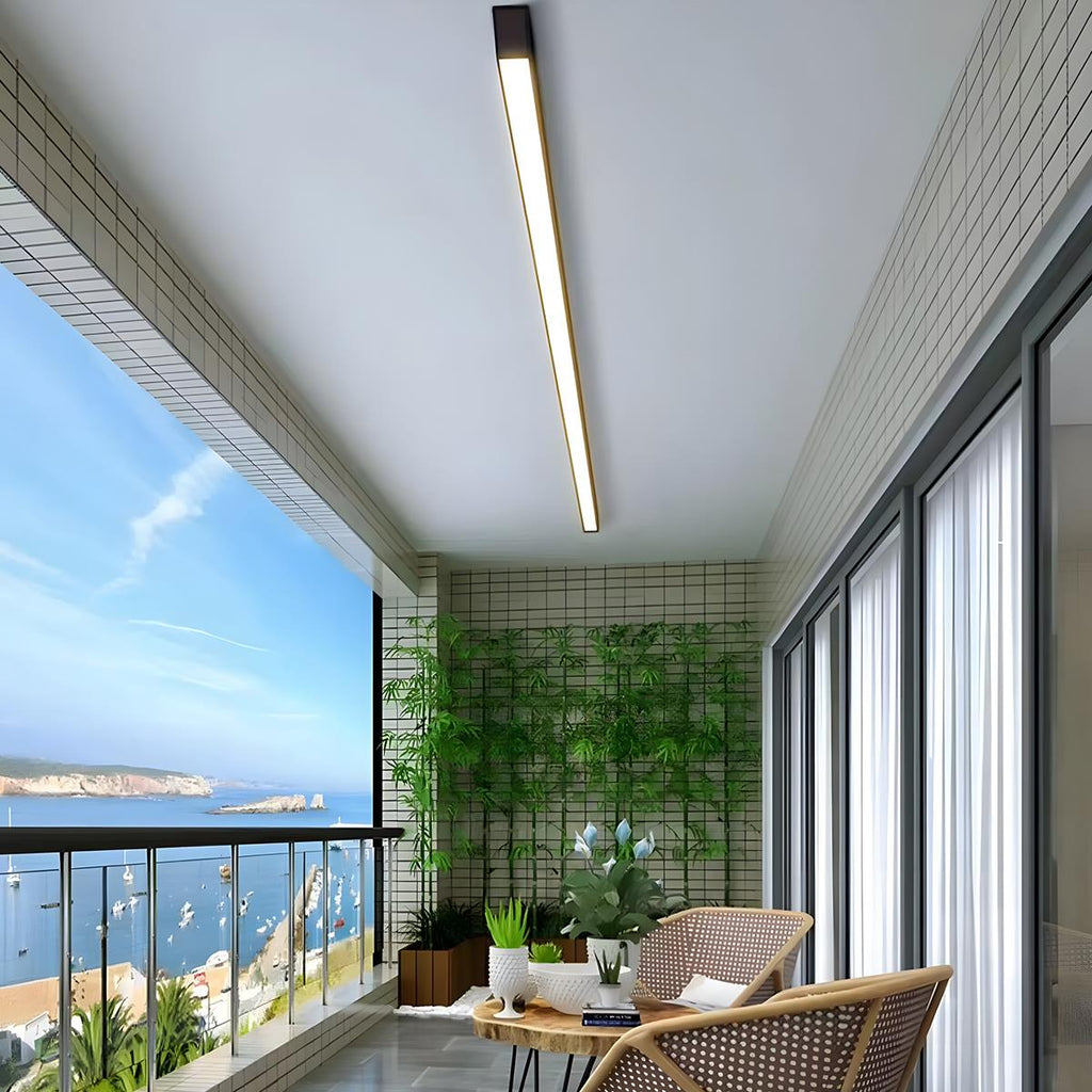Minimalist Black and White Aluminum LED Ceiling Light | Dimmable Modern Fixture for Living Room 3