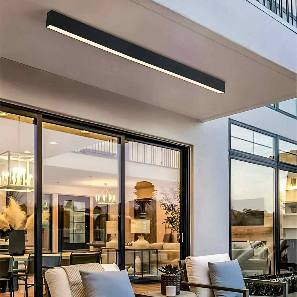 Minimalist Black and White Aluminum LED Ceiling Light | Dimmable Modern Fixture for Living Room 7