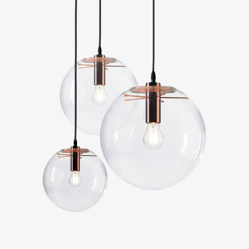 Minimalist Clear Glass Pendant Light | Adjustable Hanging Lamp for Dining Room 1