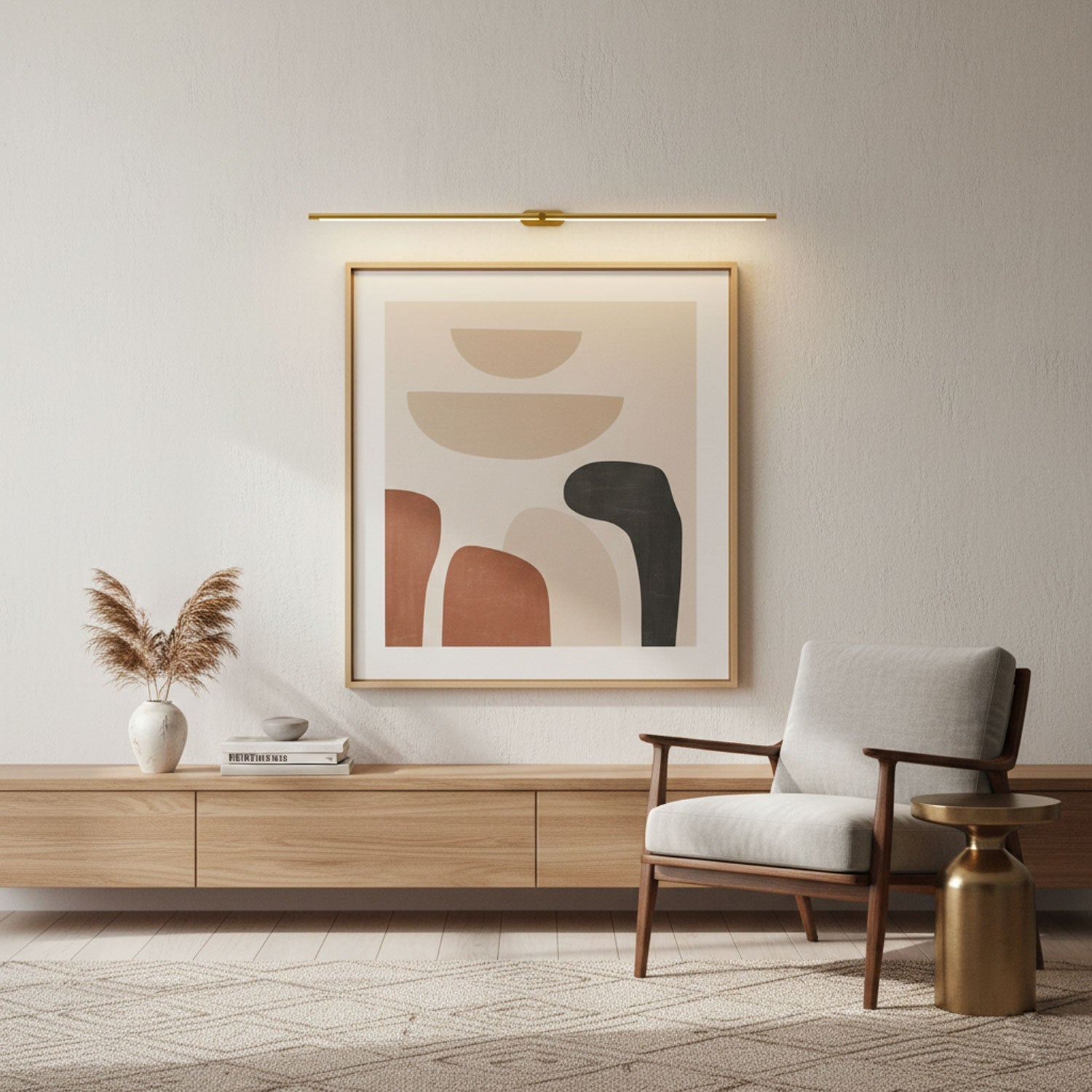 Minimalist Iron and Aluminium Linear Wall Light | Adjustable LED Fixture for Living Room 6