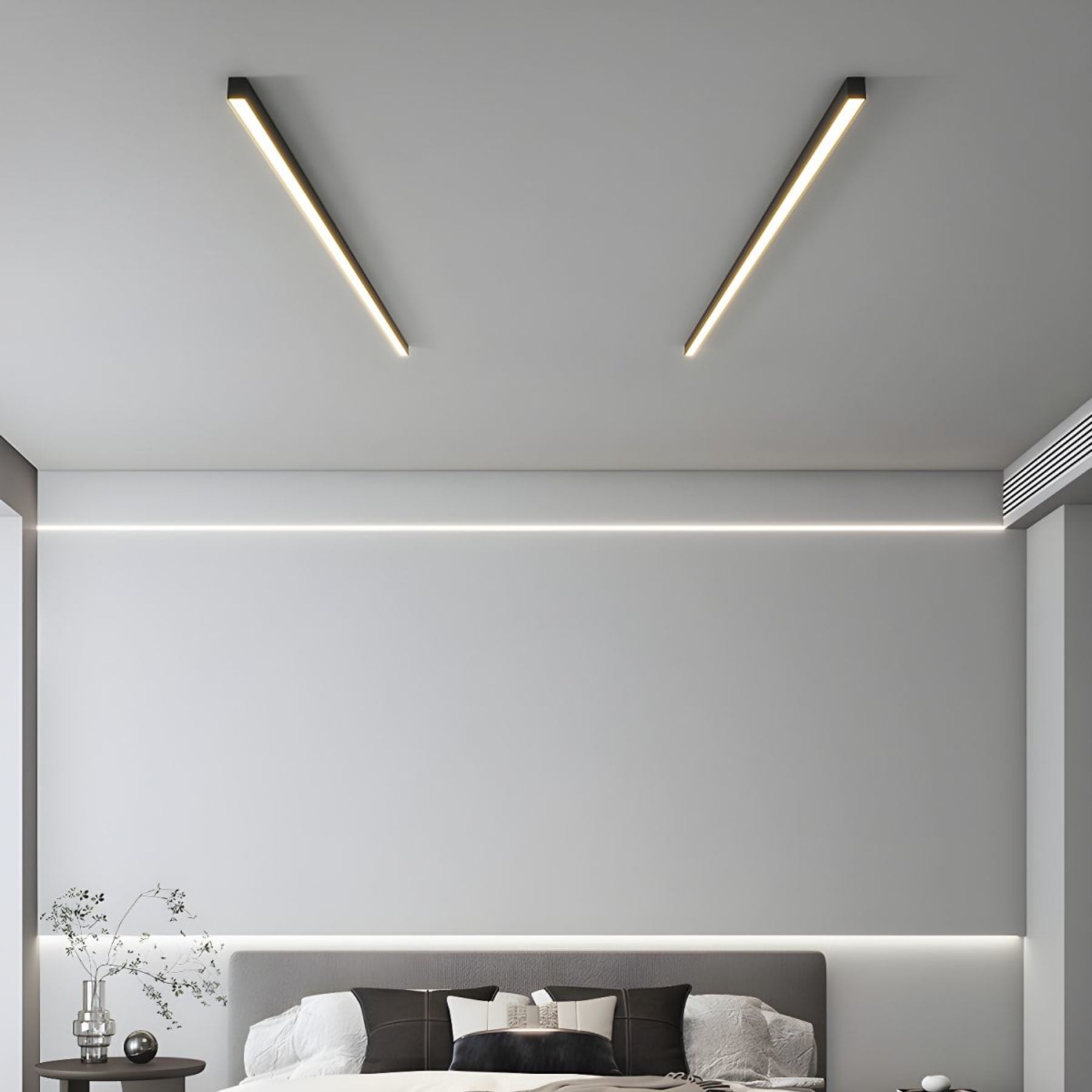 Minimalist Matte Metal Ceiling Light Fixture | Dimmable LED Neutral Light for Living Room 8
