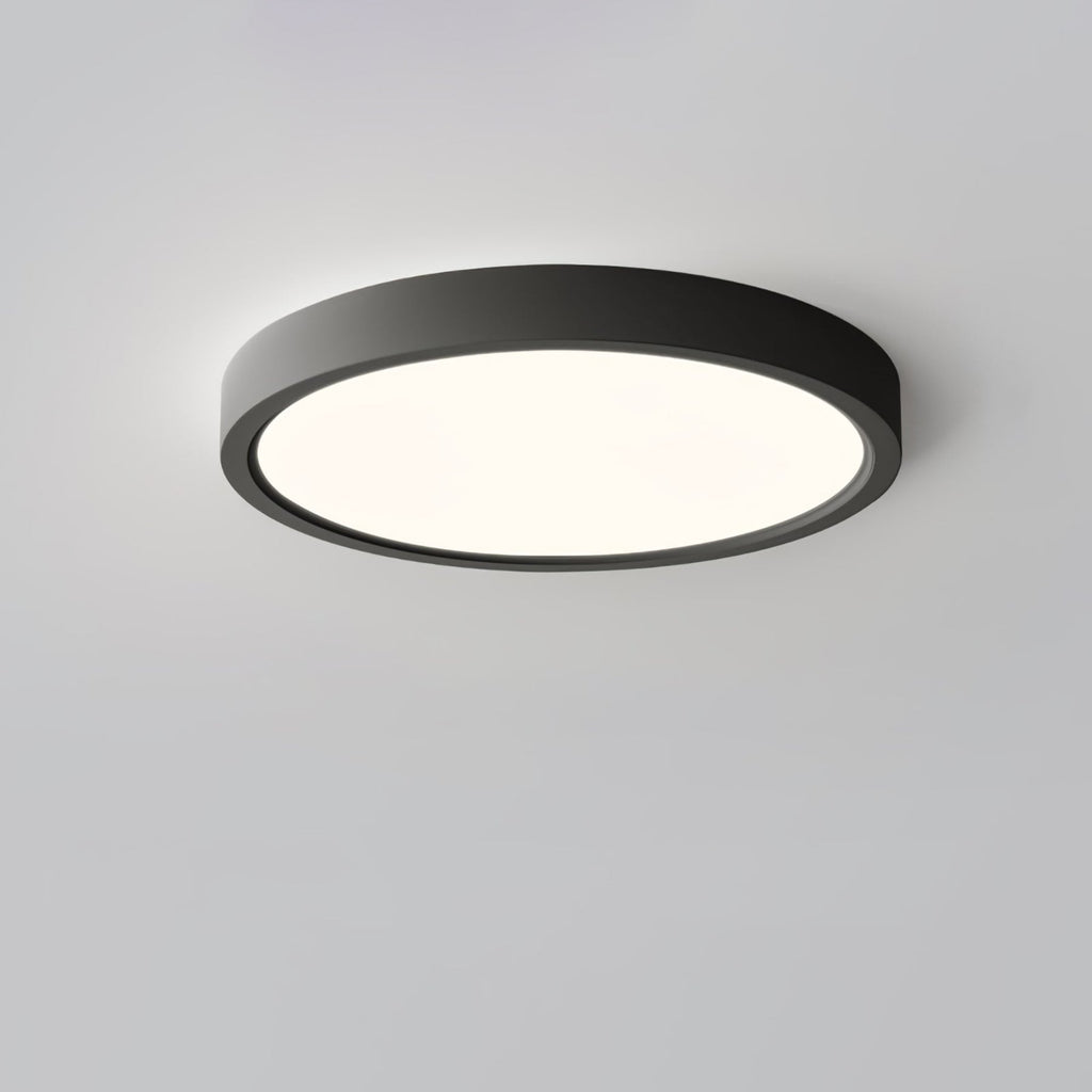Minimalist Matte White Iron Flush Mount Ceiling Light | Slim Low-Profile Design for Living Room 9