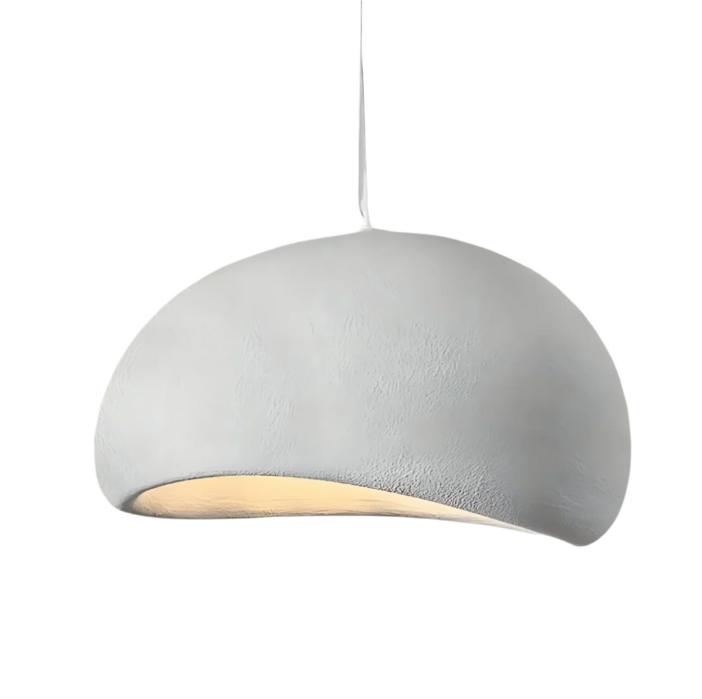 Minimalist Matte White Polystyrene Pendant Light | Three-Colour Dimming for Dining Room 0