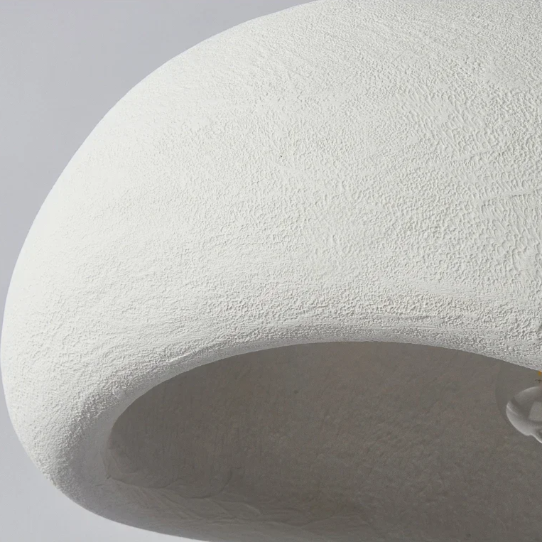Minimalist Matte White Polystyrene Pendant Light | Three-Colour Dimming for Dining Room 3