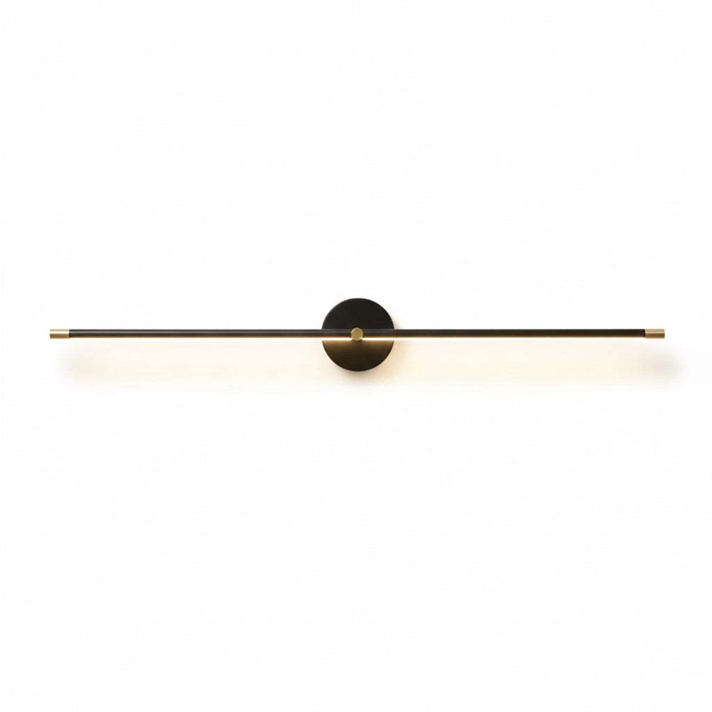 Minimalist Satin Black Metal Wall Sconce | Warm LED Light for Living Room, Bedroom, Hallway 0