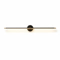 Minimalist Satin Black Metal Wall Sconce | Warm LED Light for Living Room, Bedroom, Hallway 0