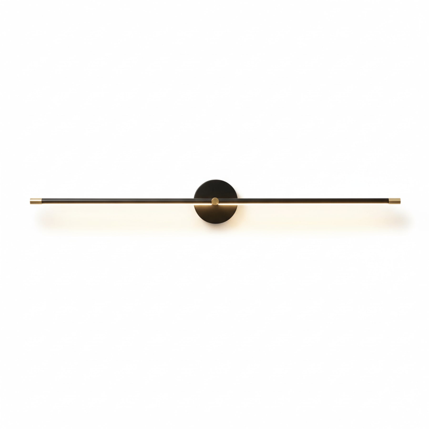 Minimalist Satin Black Metal Wall Sconce | Warm LED Light for Living Room, Bedroom, Hallway 0