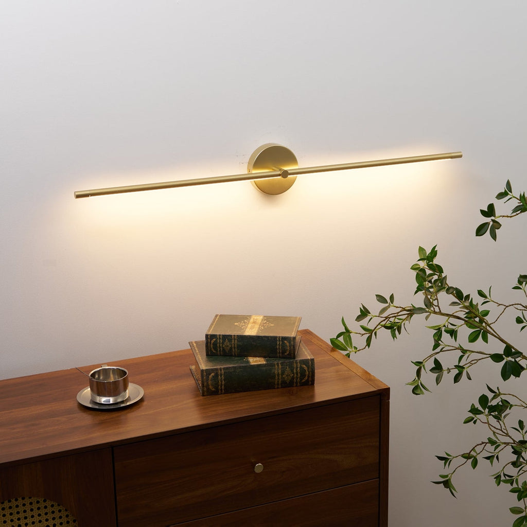 Minimalist Satin Black Metal Wall Sconce | Warm LED Light for Living Room, Bedroom, Hallway 8