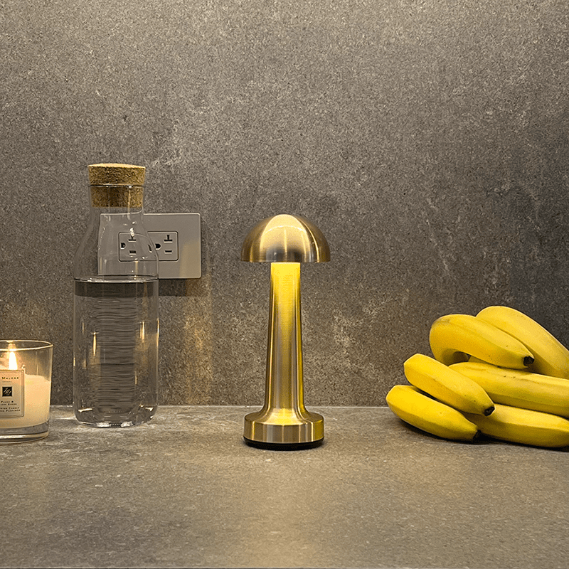 Minimalist Smooth Metal Rechargeable Table Lamp | Adjustable Three Light Tones for Bedside 0
