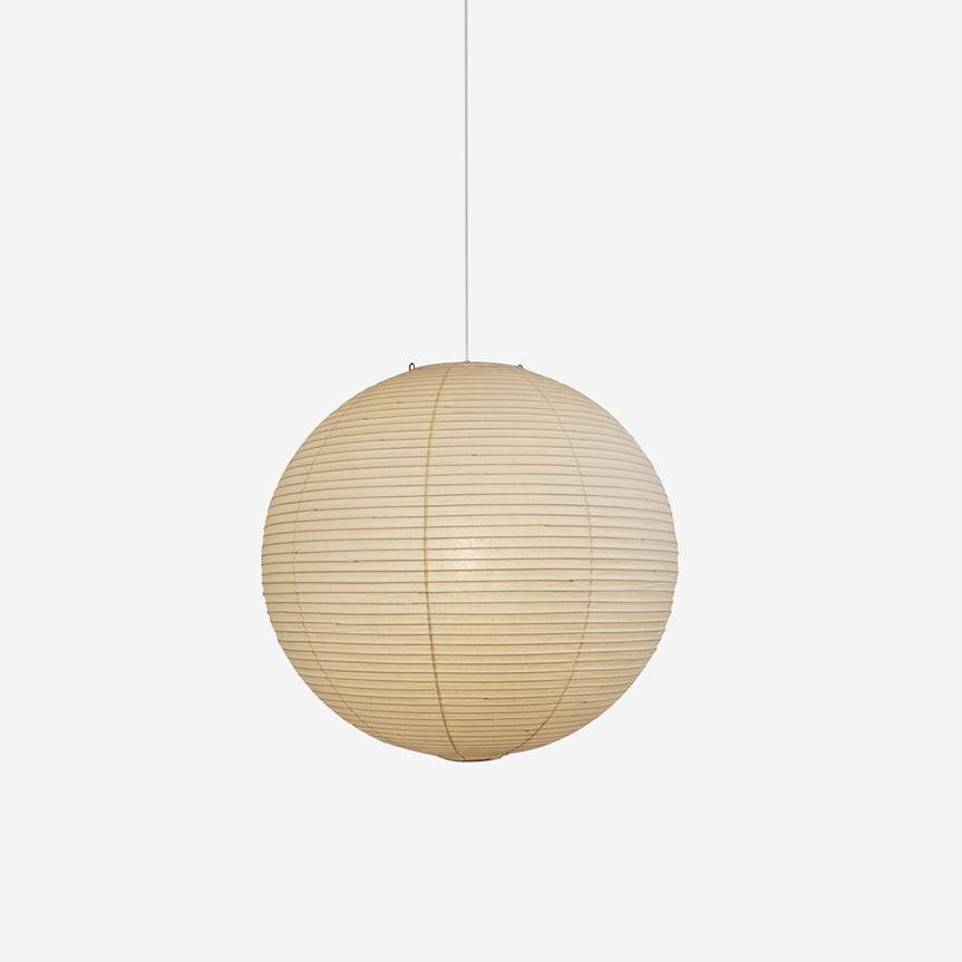 Minimalist White Cotton Paper Pendant Light | Ribbed Shade Hardwired Fixture for Dining Room 1