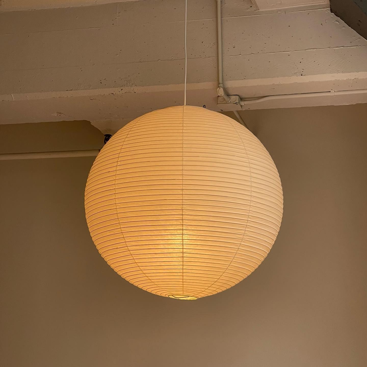 Minimalist White Cotton Paper Pendant Light | Ribbed Shade Hardwired Fixture for Dining Room 2