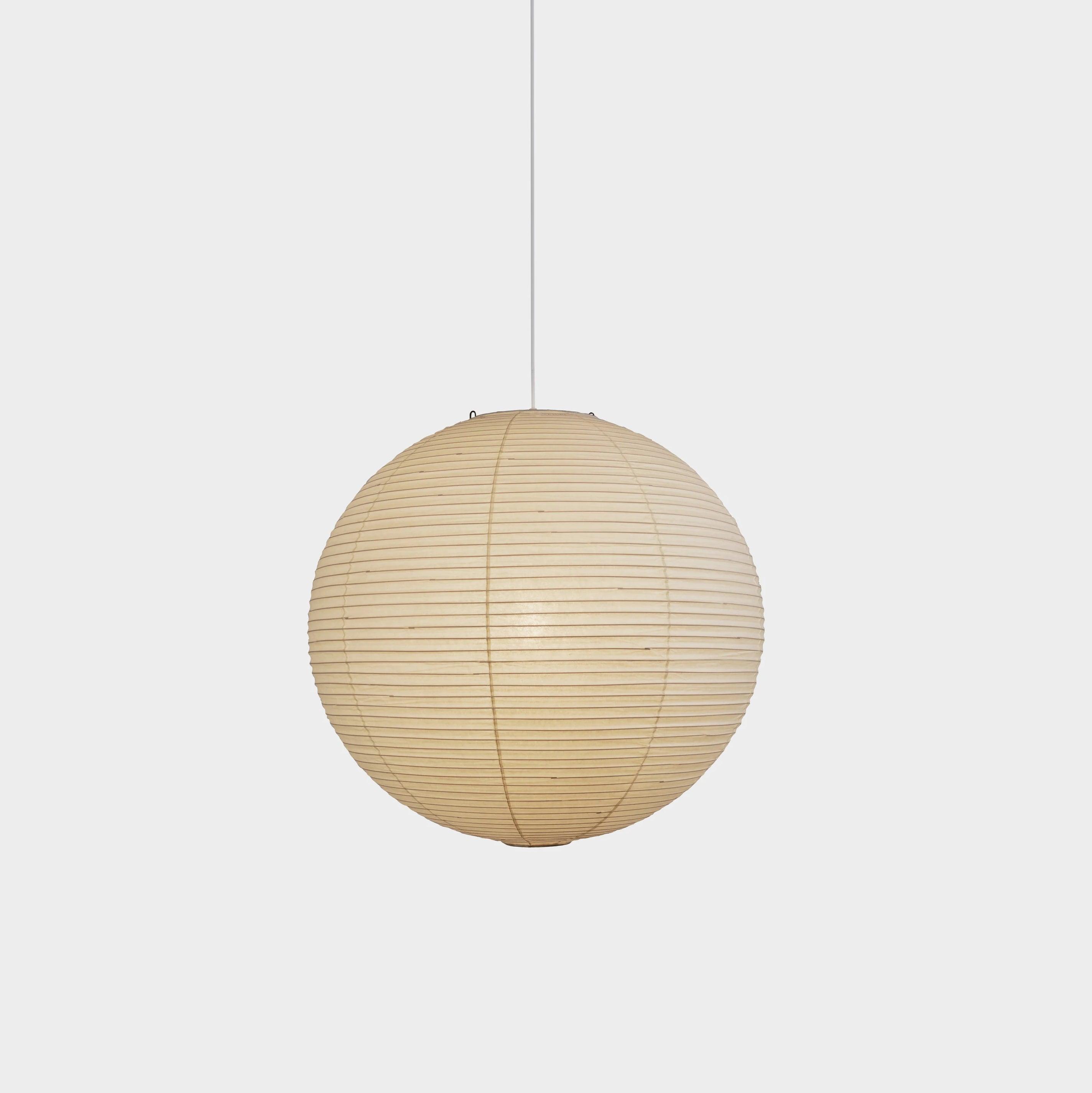 Minimalist White Cotton Paper Pendant Light | Ribbed Shade Hardwired Fixture for Dining Room 4