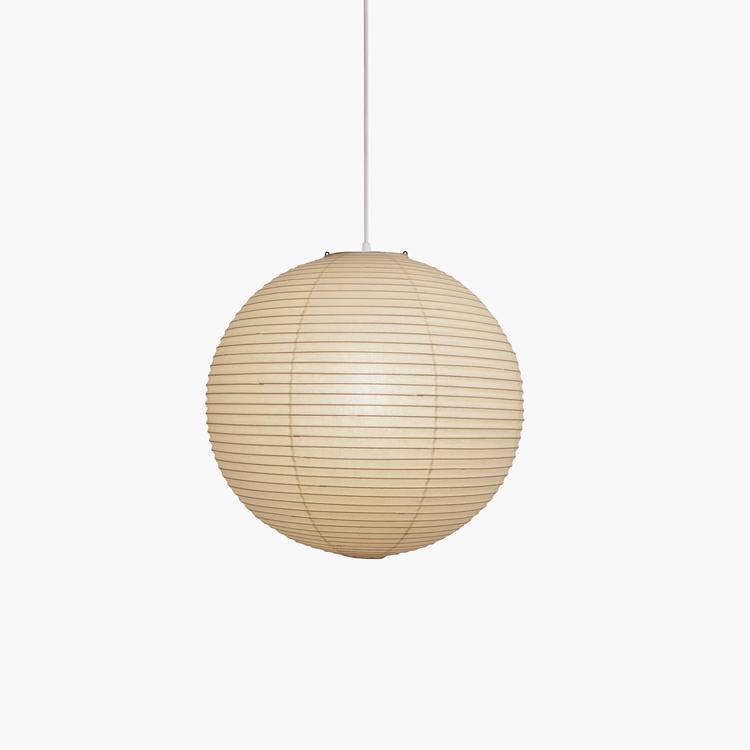 Minimalist White Cotton Paper Pendant Light | Ribbed Shade Hardwired Fixture for Dining Room 7