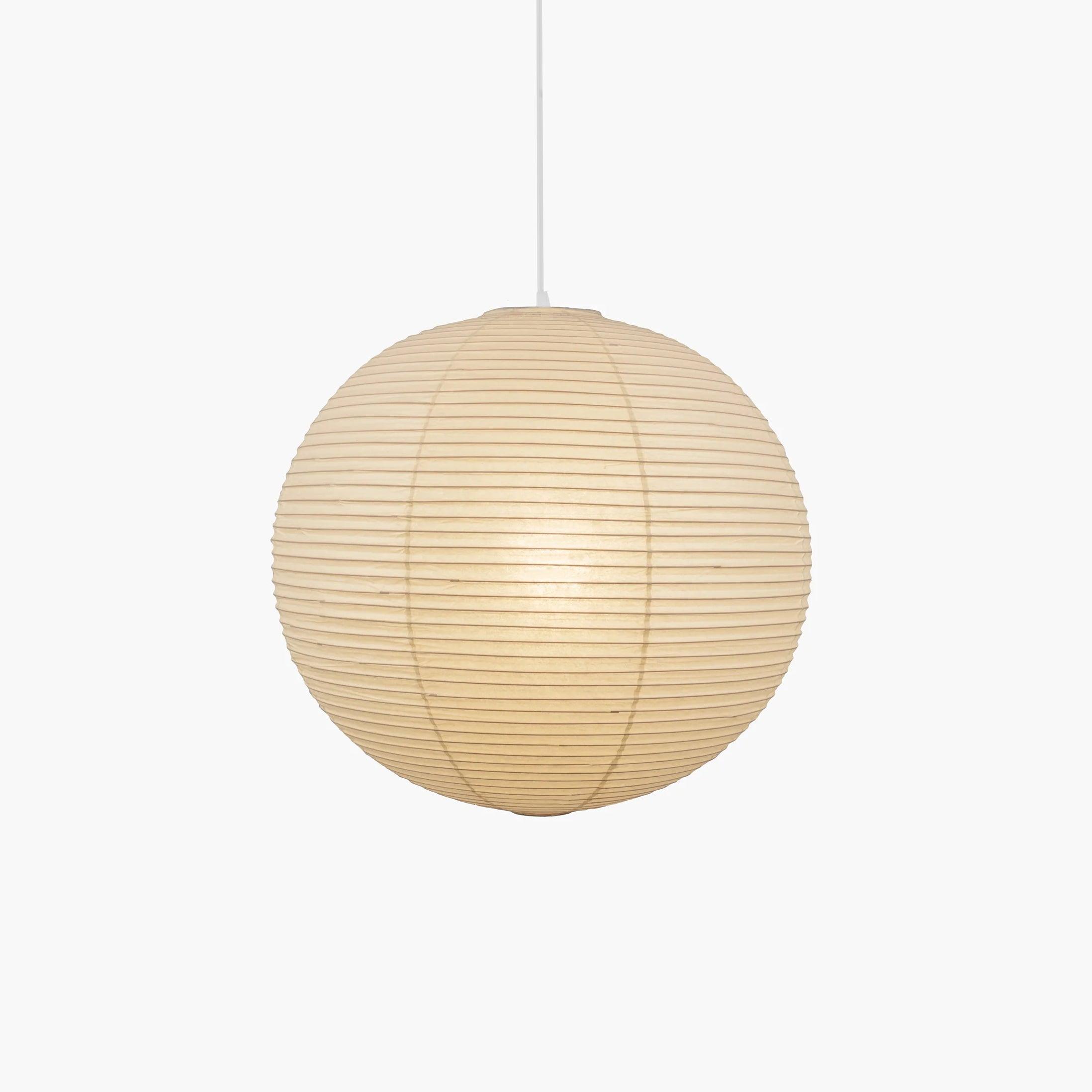 Minimalist White Cotton Paper Pendant Light | Ribbed Shade Hardwired Fixture for Dining Room 8
