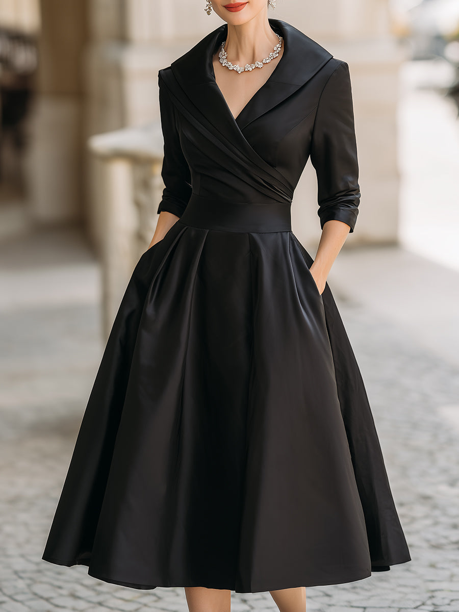 Evarisse | Classic A-Line Midi Dress