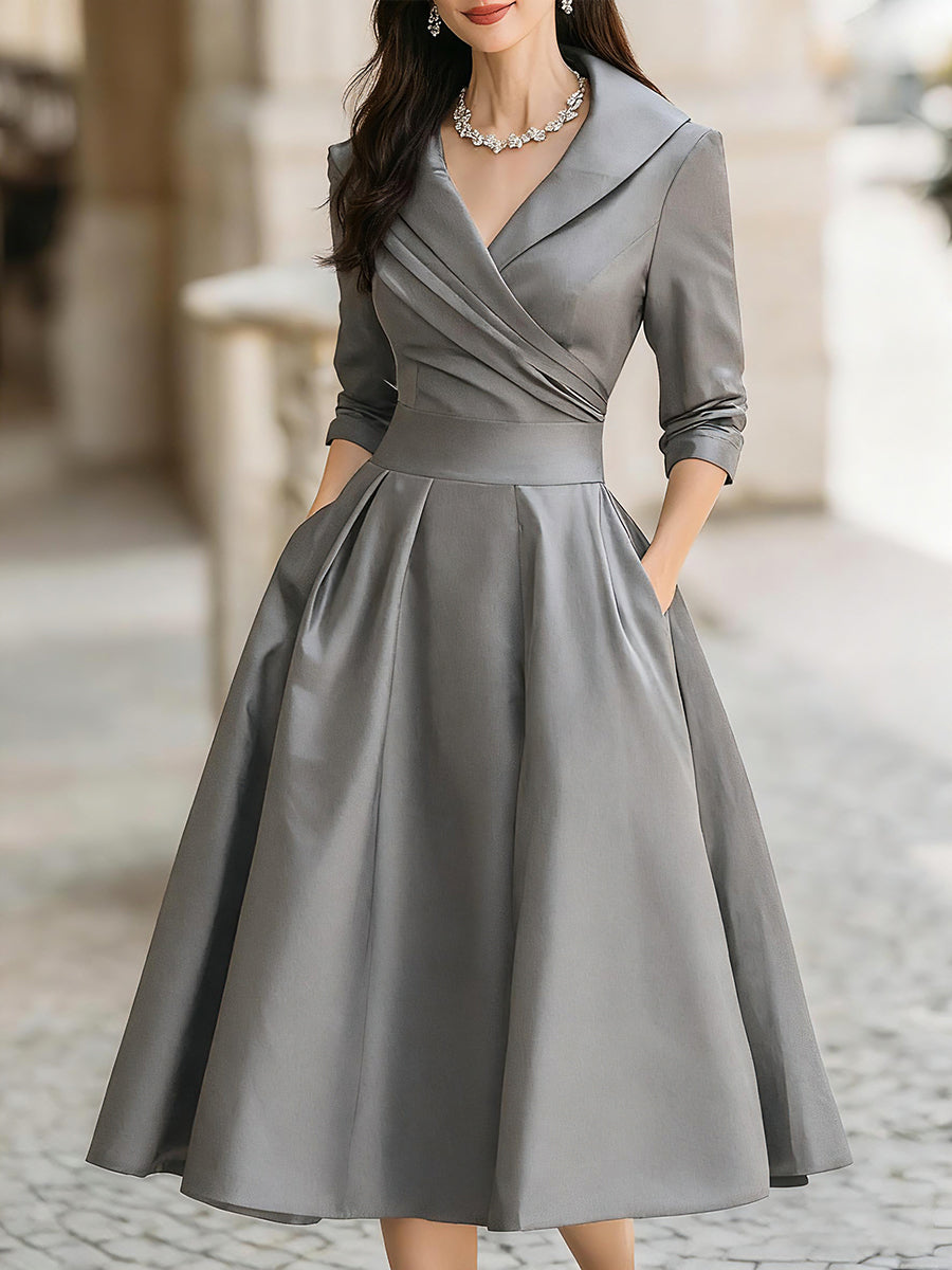 Evarisse | Classic A-Line Midi Dress