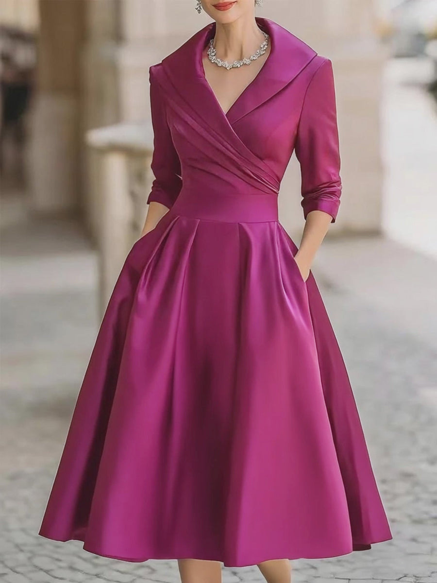 Evarisse | Classic A-Line Midi Dress