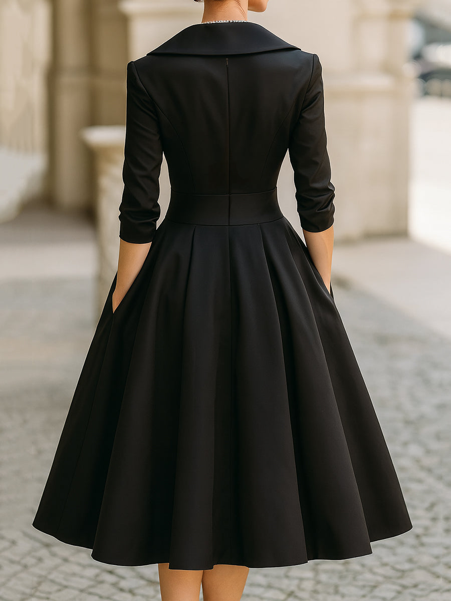 Evarisse | Classic A-Line Midi Dress