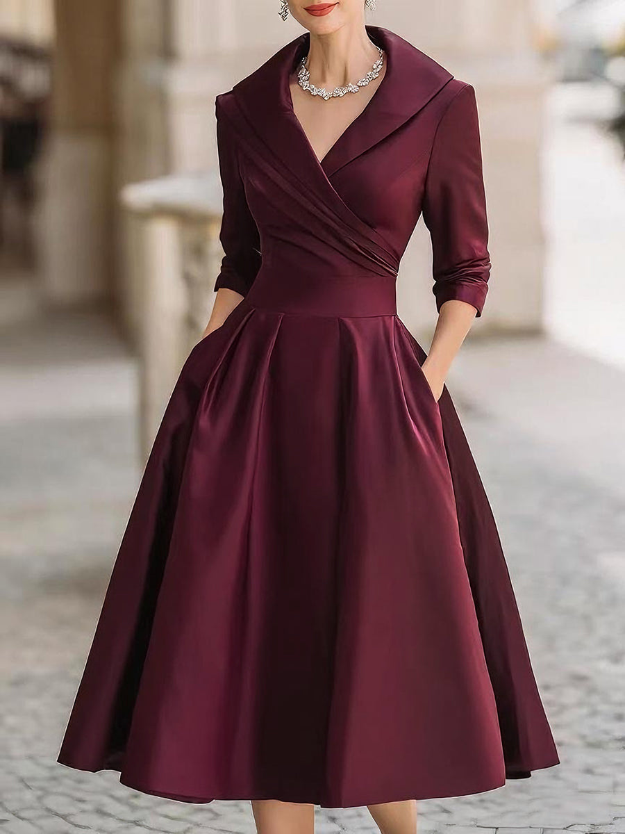 Evarisse | Classic A-Line Midi Dress