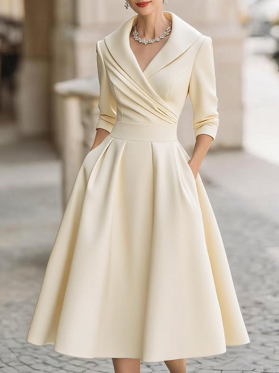 Evarisse | Classic A-Line Midi Dress
