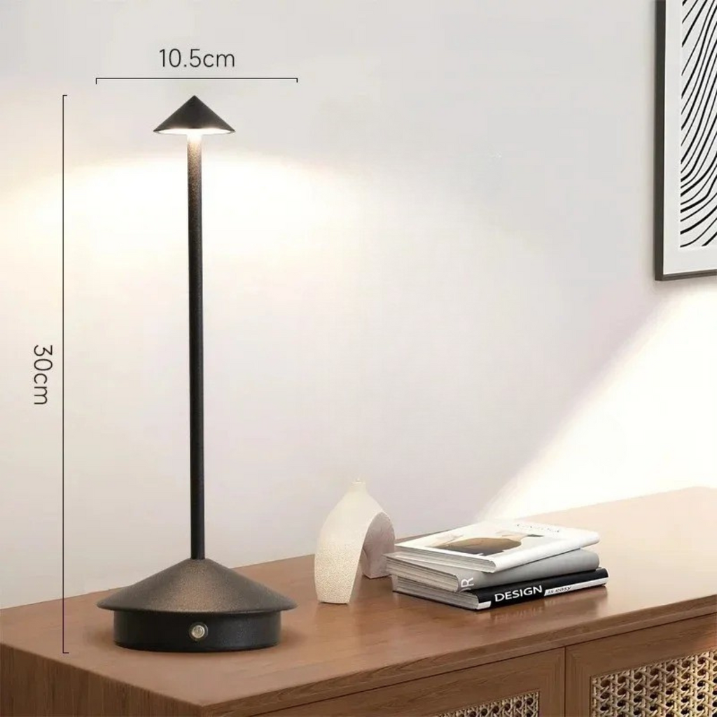 Modern Aluminium LED Table Lamp | Rechargeable Stepless Dimming Light for Bedside 0
