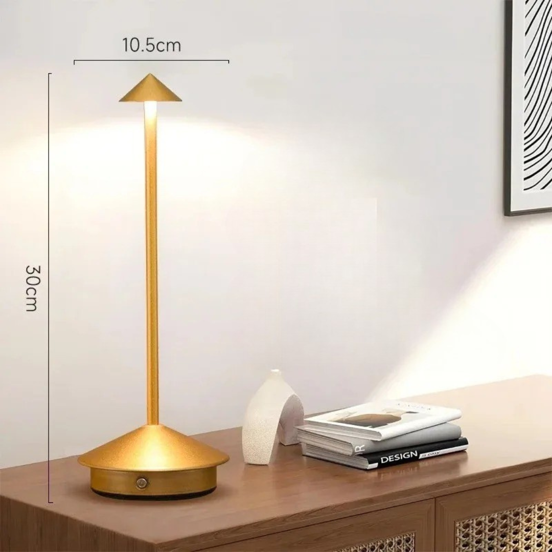 Modern Aluminium LED Table Lamp | Rechargeable Stepless Dimming Light for Bedside 3