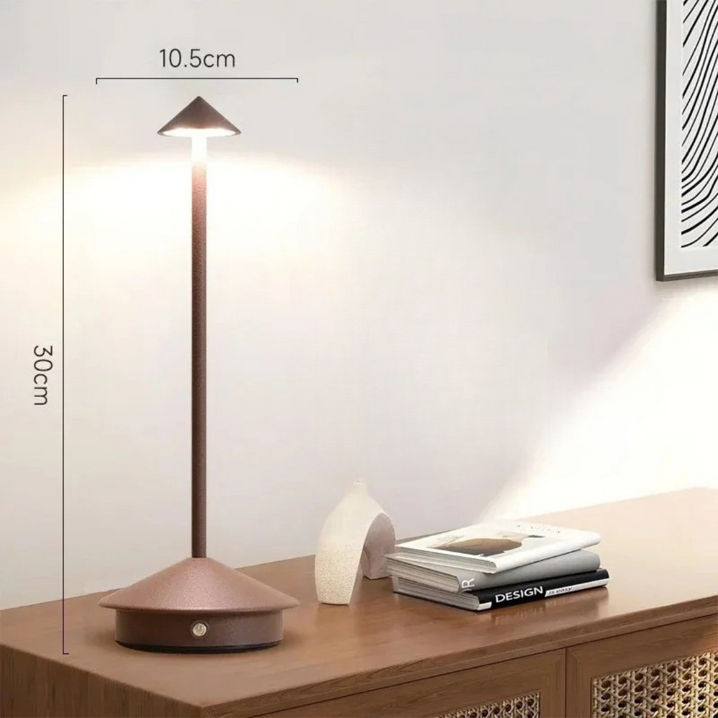 Modern Aluminium LED Table Lamp | Rechargeable Stepless Dimming Light for Bedside 4