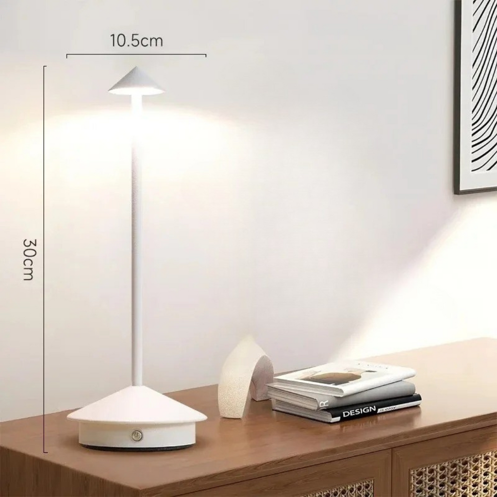 Modern Aluminium LED Table Lamp | Rechargeable Stepless Dimming Light for Bedside 5