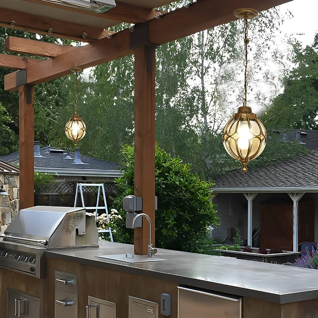 Modern Aluminium Outdoor Pendant Light | Waterproof Hanging Chandelier for Garden 4