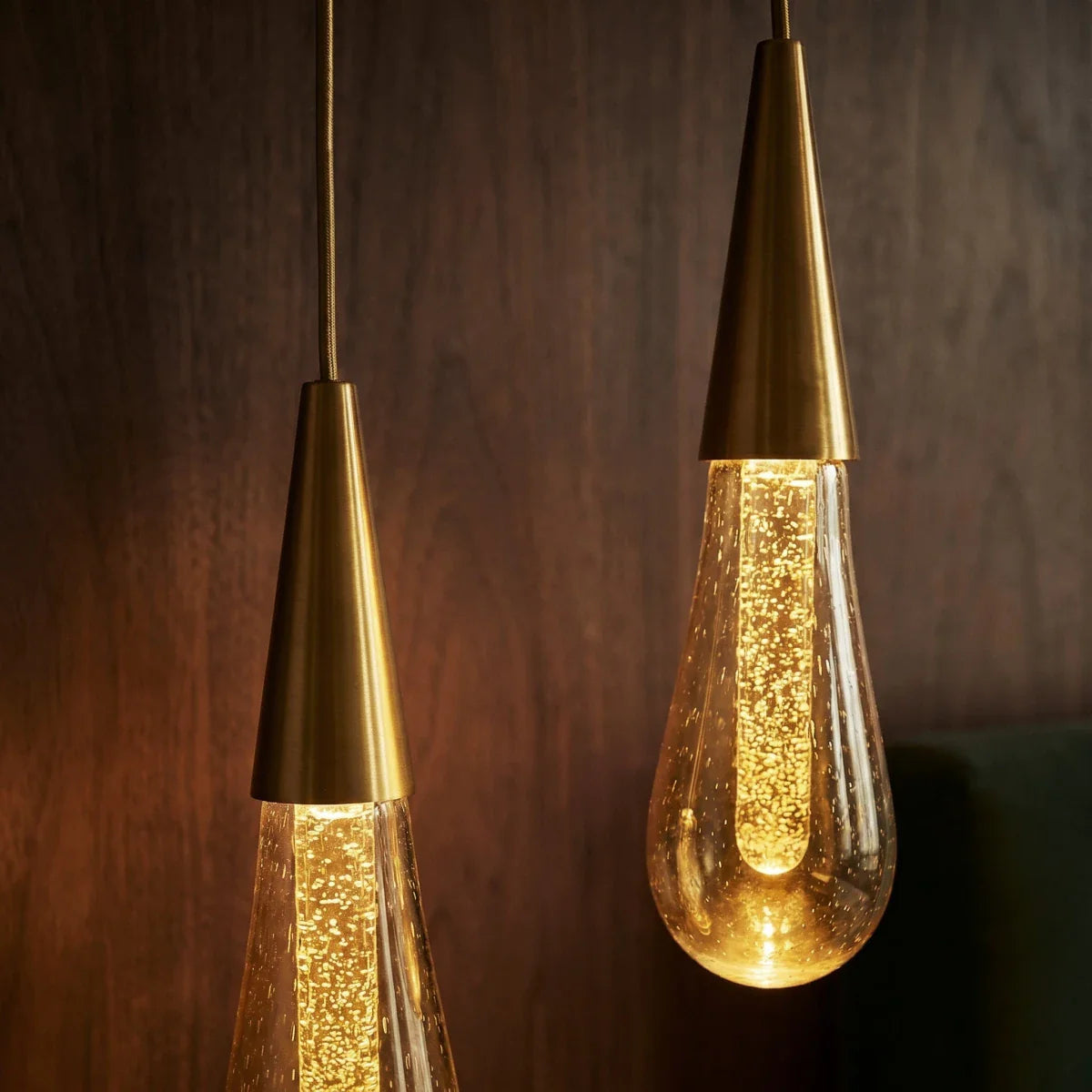 Modern Aluminium and Crystal Pendant Light | Drop Design with E27 Socket for Dining Room 3