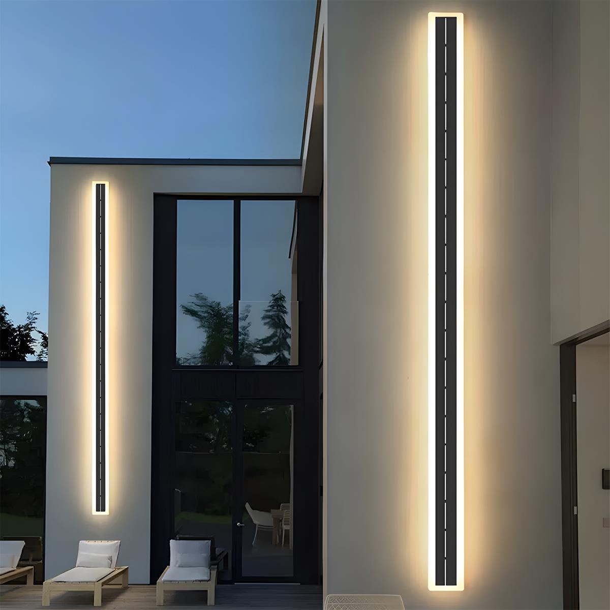 Modern Aluminum Solar Outdoor LED Strip Light | Waterproof Garden Wall Lamp for Patio 1