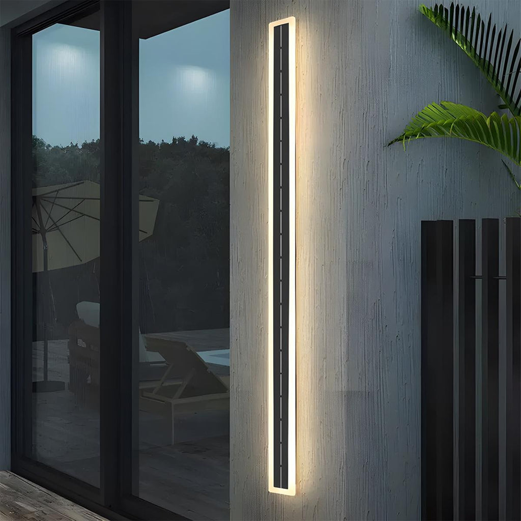 Modern Aluminum Solar Outdoor LED Strip Light | Waterproof Garden Wall Lamp for Patio 2