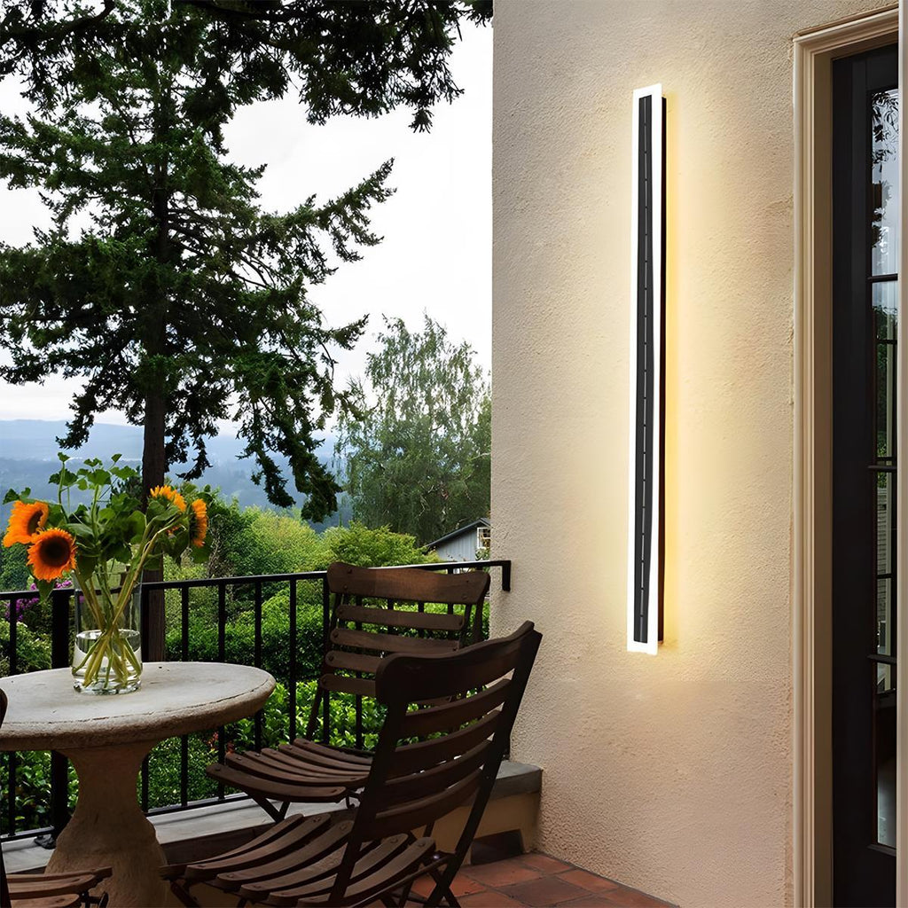 Modern Aluminum Solar Outdoor LED Strip Light | Waterproof Garden Wall Lamp for Patio 4