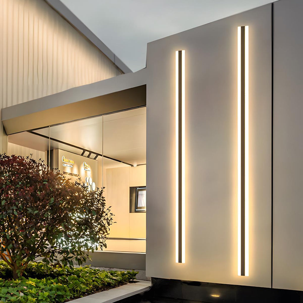 Modern Aluminum Solar Outdoor LED Strip Light | Waterproof Garden Wall Lamp for Patio 8