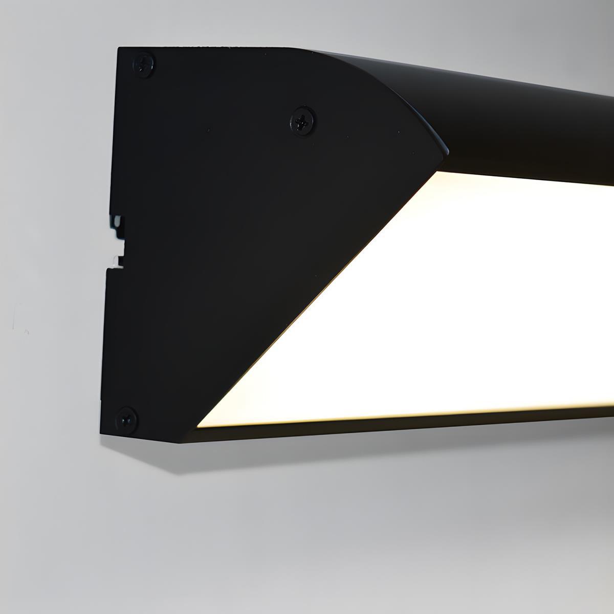 Modern Black Aluminium Outdoor Wall Light | Waterproof LED Strip Fixture for Garden and Patio 7
