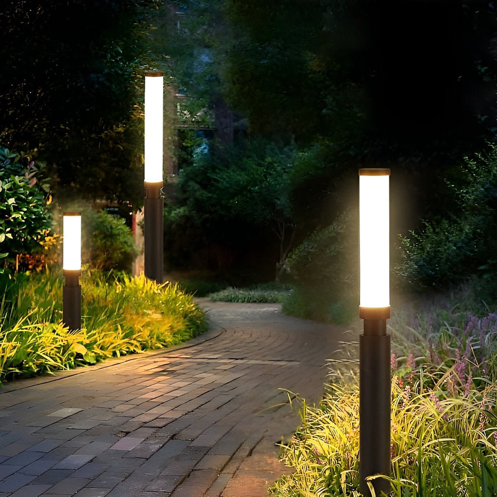 Modern Black Aluminum Outdoor Post Light | Waterproof LED Garden Pillar Lamp for Patios and Walkways 3