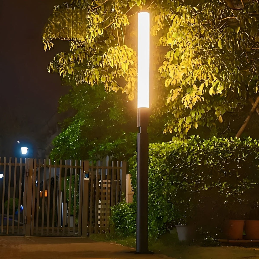 Modern Black Aluminum Outdoor Post Light | Waterproof LED Garden Pillar Lamp for Patios and Walkways 4