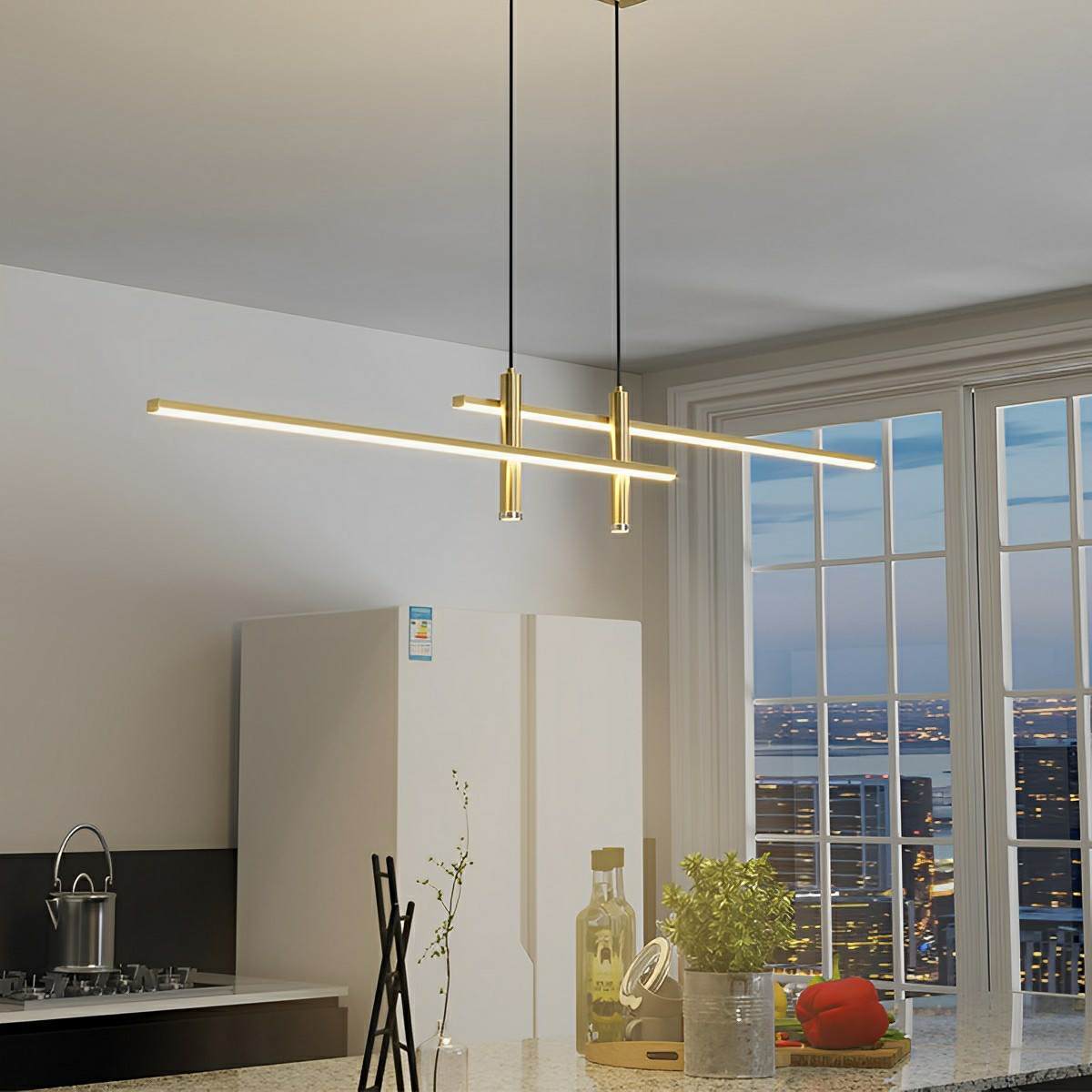 Modern Black Aluminum Pendant Light | Adjustable 3 Colour Temperatures for Kitchen 4