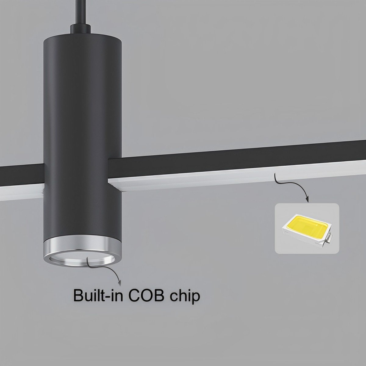Modern Black Aluminum Pendant Light | Adjustable 3 Colour Temperatures for Kitchen 5