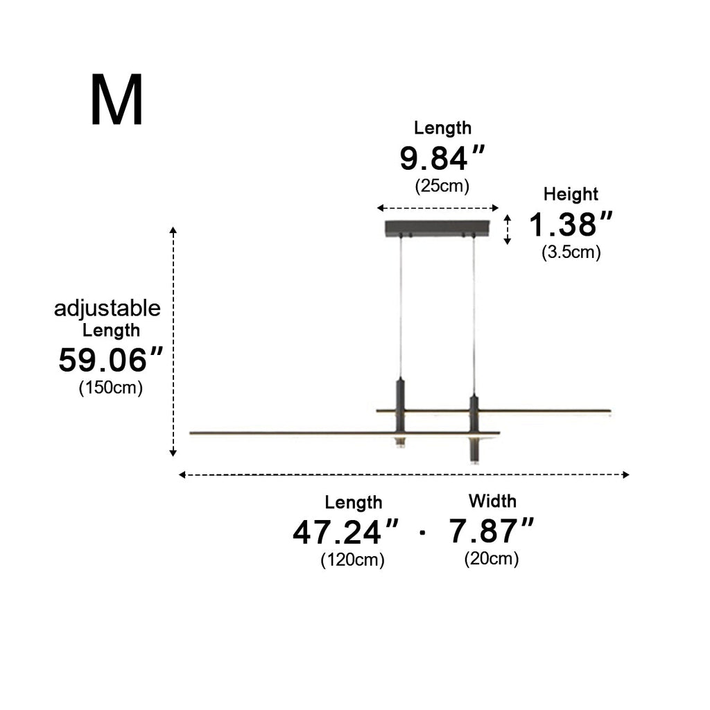 Modern Black Aluminum Pendant Light | Adjustable 3 Colour Temperatures for Kitchen 8