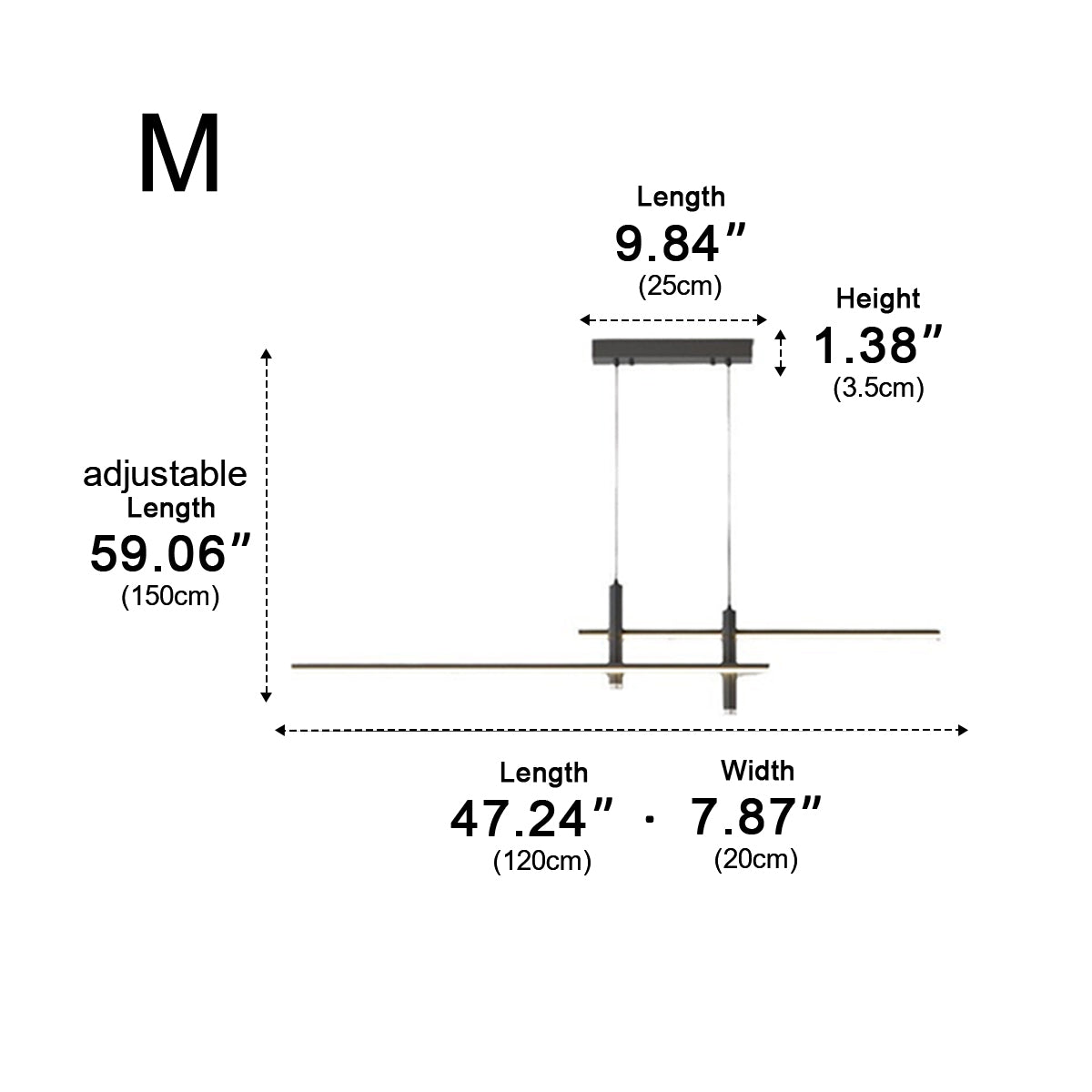 Modern Black Aluminum Pendant Light | Adjustable 3 Colour Temperatures for Kitchen 8