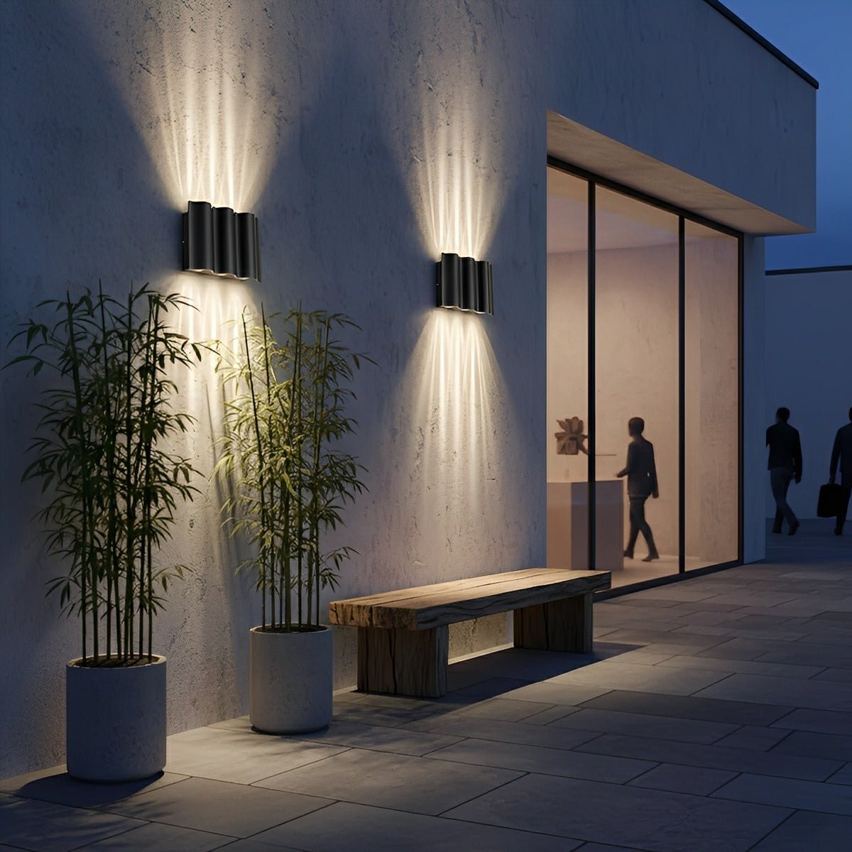 Modern Black Die-Cast Aluminum Wall Sconce | Waterproof Up and Down Outdoor Lighting for Patio 2