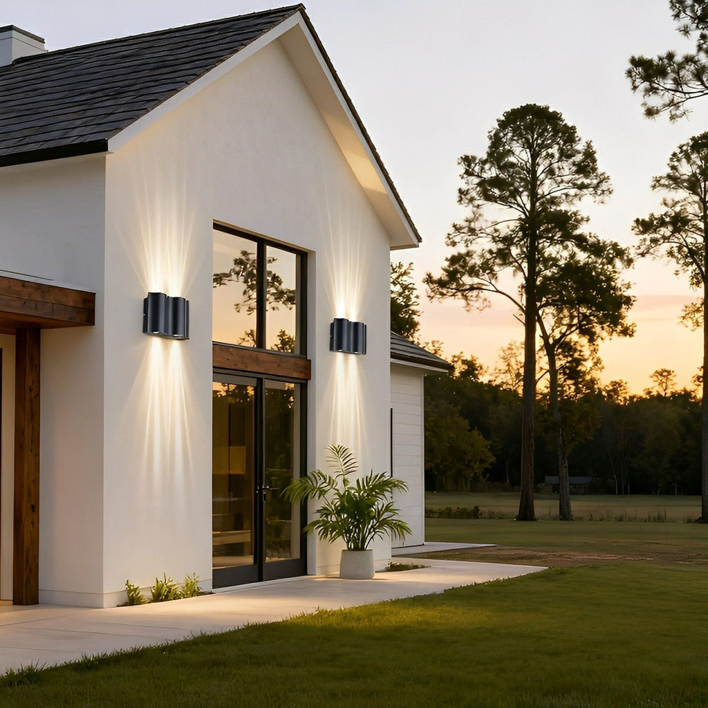 Modern Black Die-Cast Aluminum Wall Sconce | Waterproof Up and Down Outdoor Lighting for Patio 4