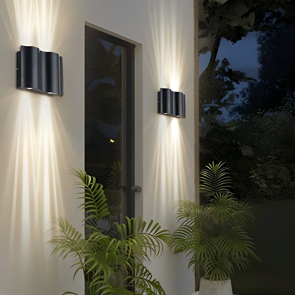 Modern Black Die-Cast Aluminum Wall Sconce | Waterproof Up and Down Outdoor Lighting for Patio 5