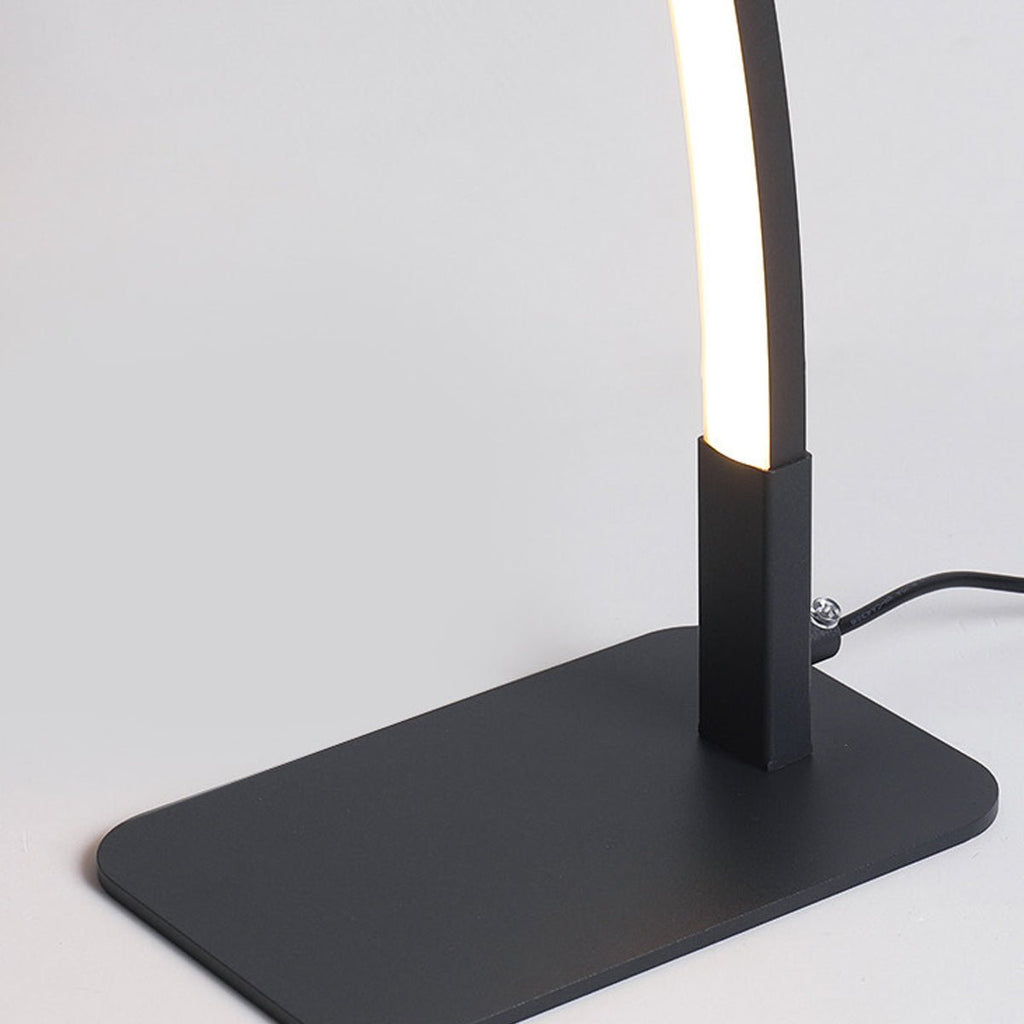 Modern Black Metal Arc Table Lamp | Adjustable LED Dimming Light for Bedroom 5
