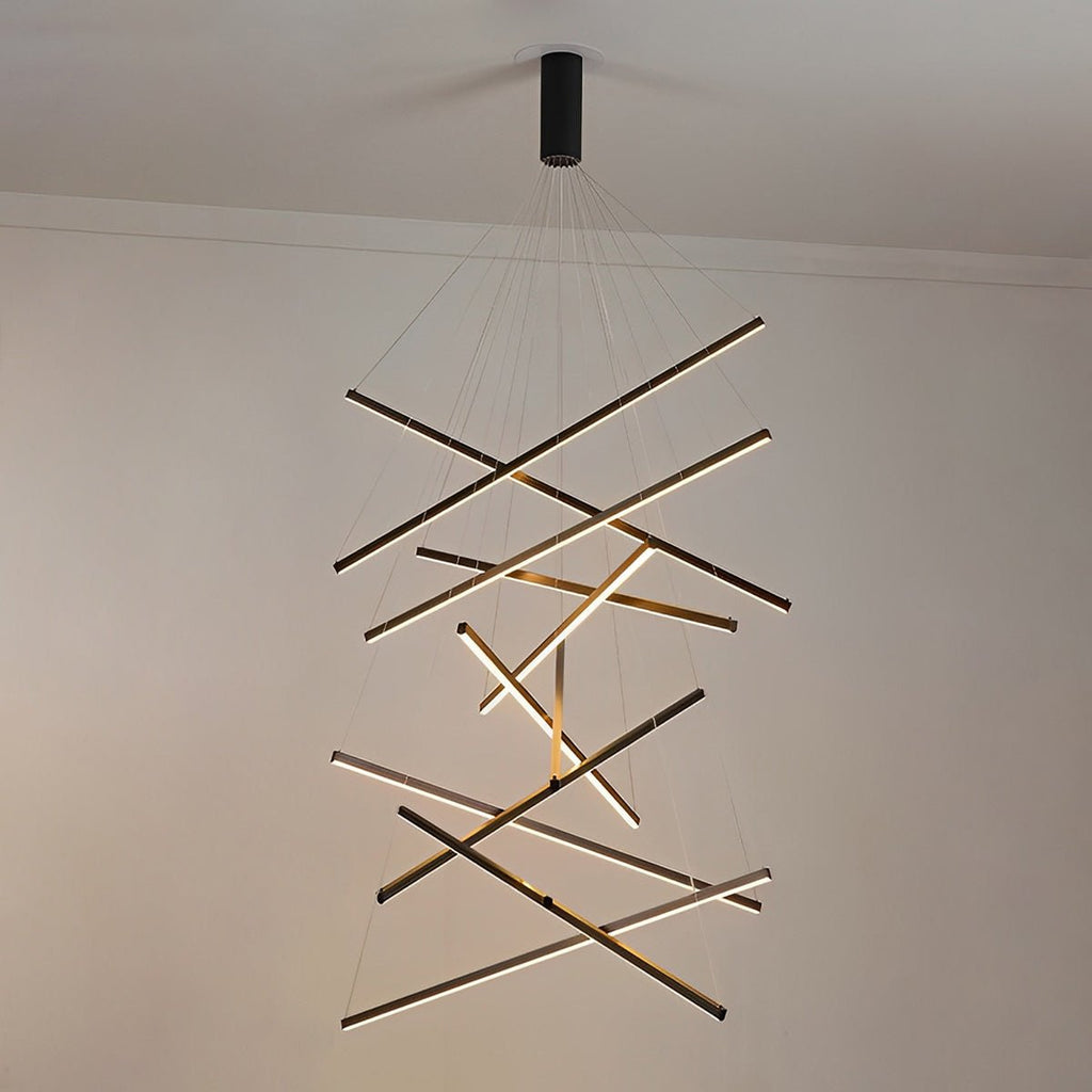 Modern Black Metal Chandelier Light with Remote Control | Stepless Dimming for Living Room 10