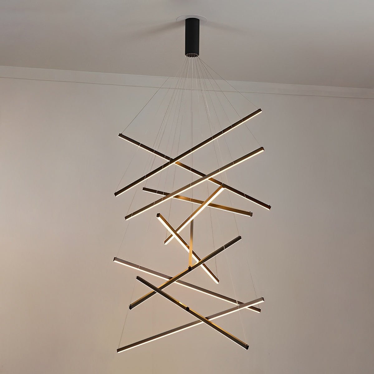 Modern Black Metal Chandelier Light with Remote Control | Stepless Dimming for Living Room 10