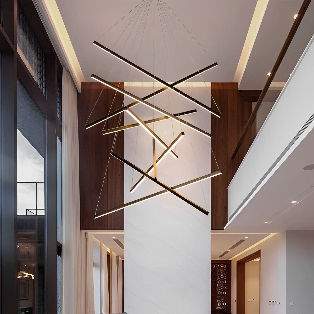 Modern Black Metal Chandelier Light with Remote Control | Stepless Dimming for Living Room 6